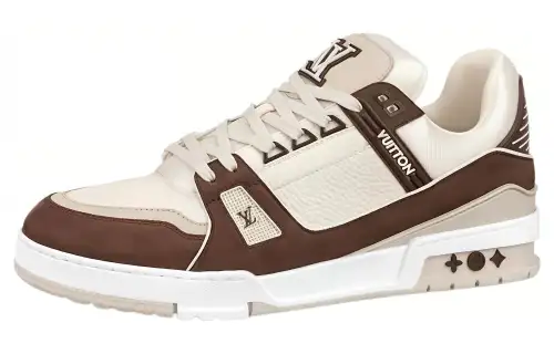 LOUIS VUITTON Trainer Comfortable And Trendy Low top Skateboard Shoes Women's Brown