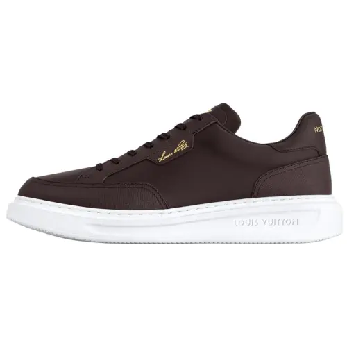 LOUIS VUITTON Beverly Hills Leather Low top Skateboard Shoes Men's Brown