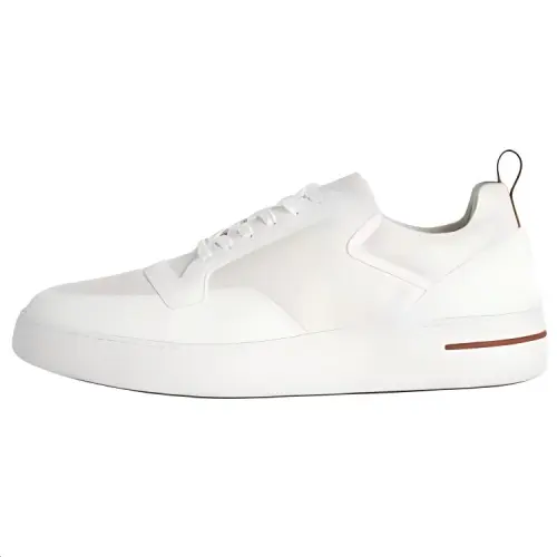 Loro Piana Suede Skateboard Shoes Men's White