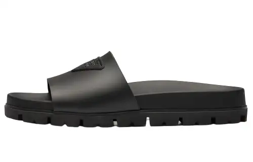 PRADA Rubber Slides Black Men's