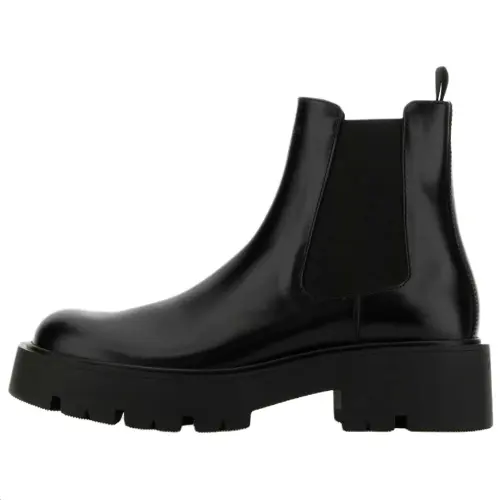 PRADA Leather Chelsea Boots Men's Black