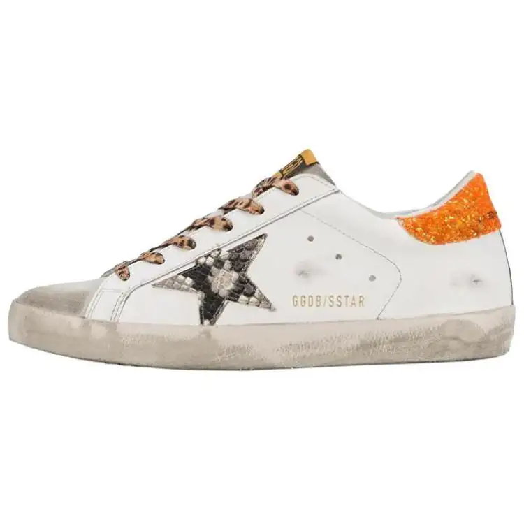 Golden Goose Super Star Low top Stylish Skateboarding Shoes Women's White Black
