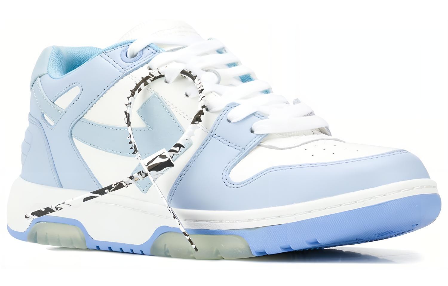 Мужские кеды OFF-WHITE Out Of Office (бело-синие) — фото 3