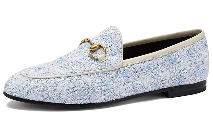 GUCCI Jordaan Flat Shoes Women's Sky Blue