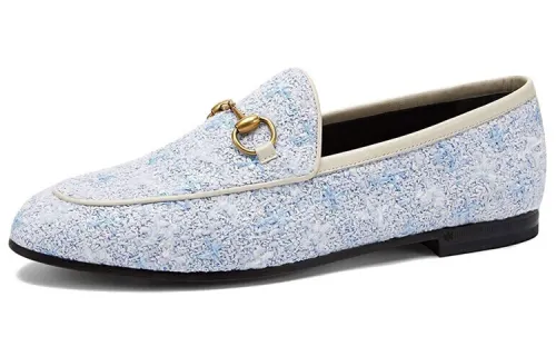 GUCCI Jordaan Flat Shoes Women's Sky Blue