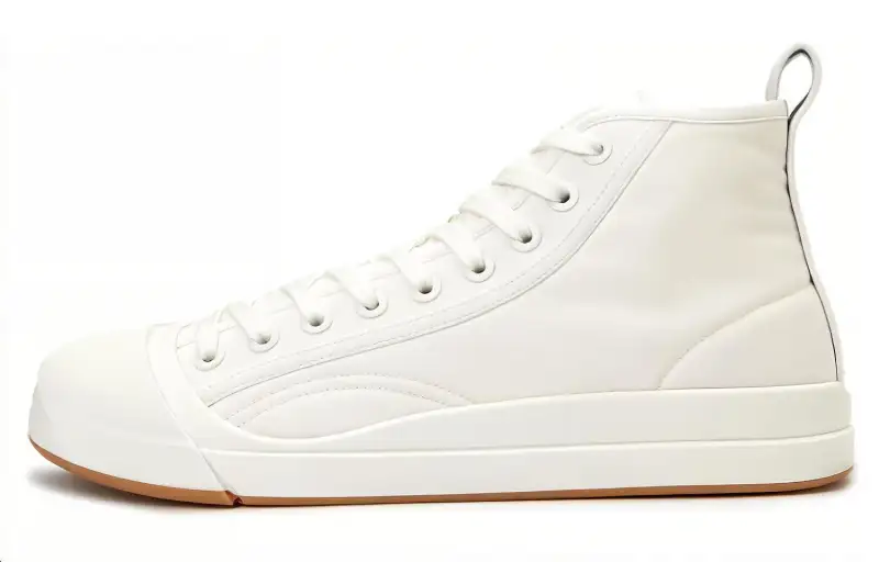 Bottega Veneta Vulcan Cow Leather High top Skateboard Shoes Women's Optical White