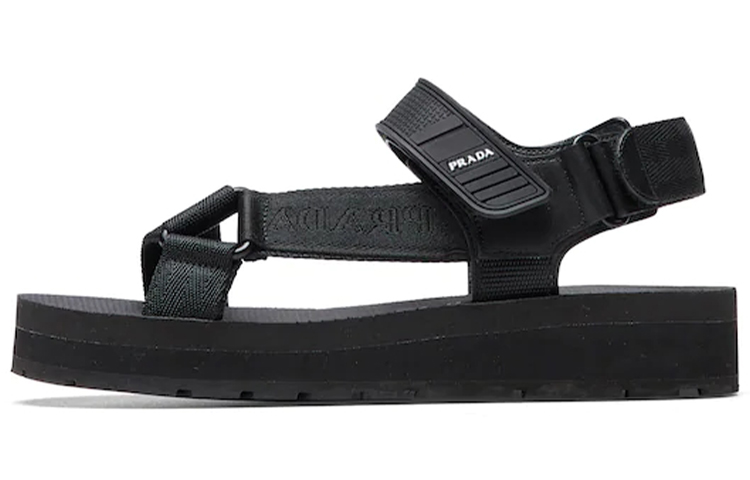 Женские сандалии Prada Platform Sandals (черные)