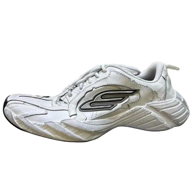 Balenciaga Monday Leather Low top Chunky Sneakers Men's White