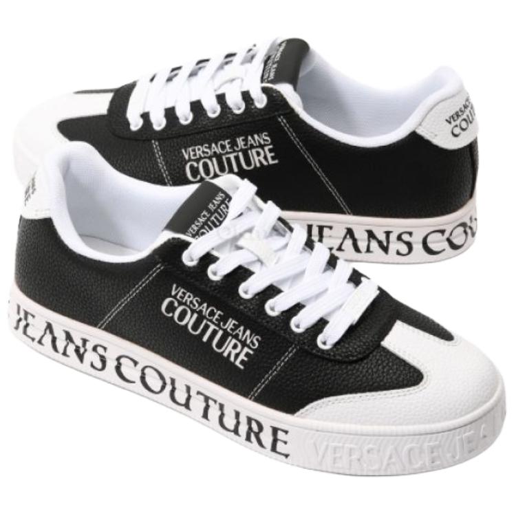 Мужские кеды Versace JEANS COUTURE Fondo Court 88 (черные) — фото 4