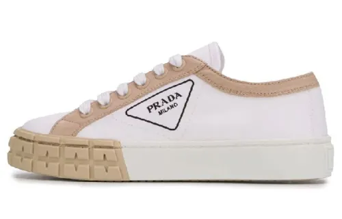 PRADA Women's Gabardine Wheel Low 'White Khaki'