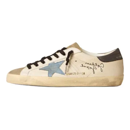 Golden Goose Super Star Leather Low top Skateboard Shoes Men's White