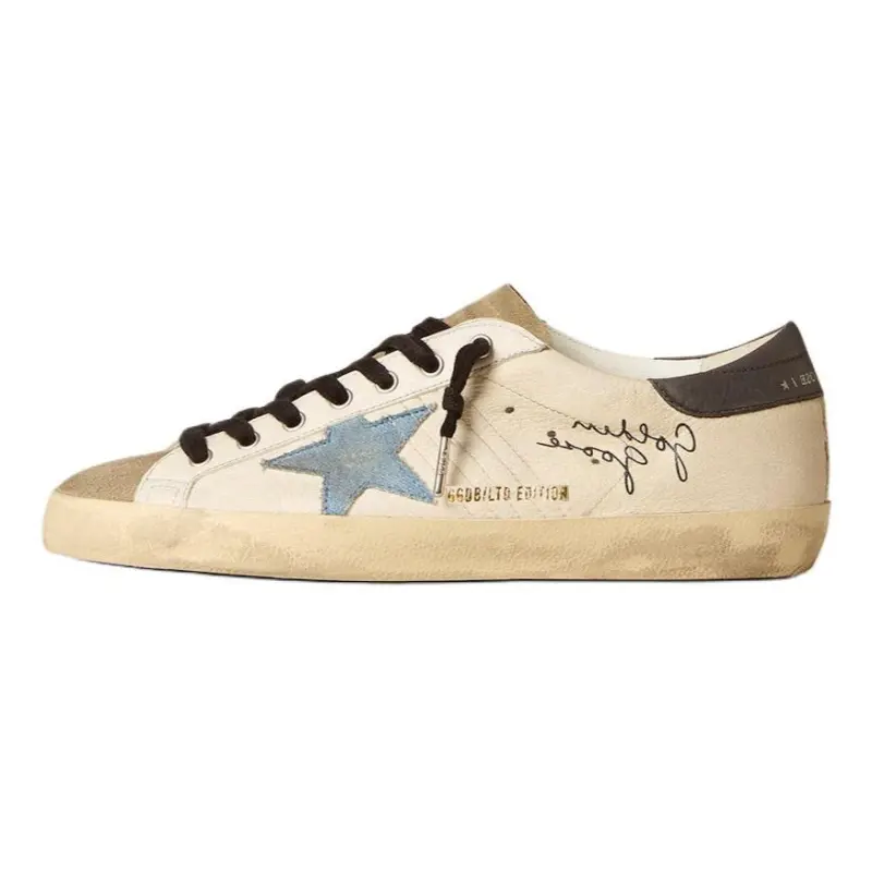 Golden Goose Super Star Leather Low top Skateboard Shoes Men's White