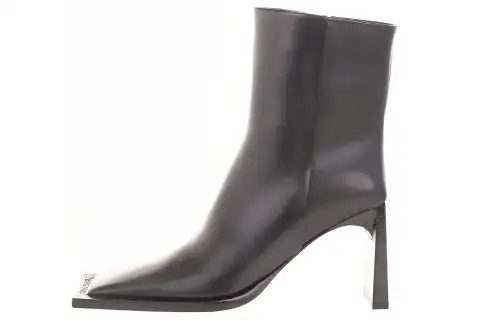 Balenciaga Knife Leather Ankle Boots Women's Black