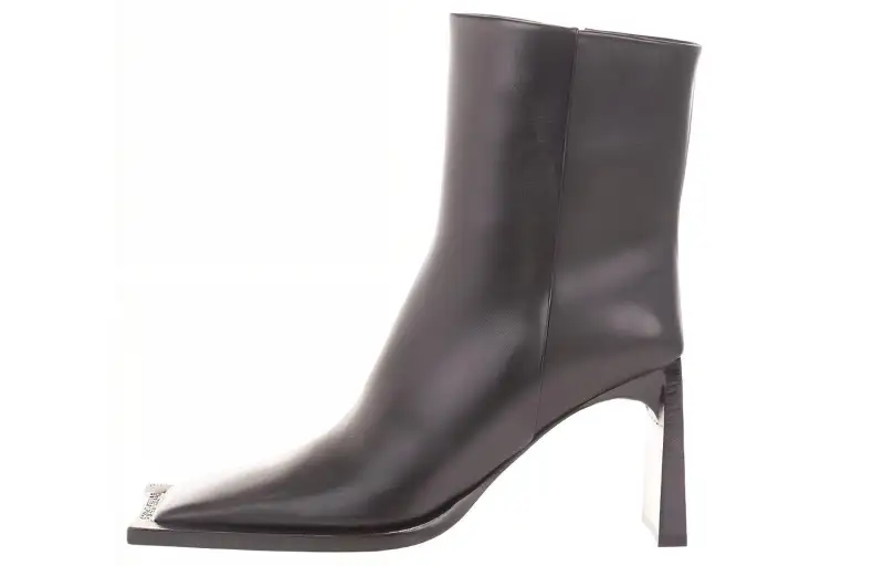 Balenciaga Knife Leather Ankle Boots Women's Black