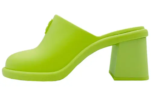 MIU MIU Closed Toe Slippers Women's Neon Green