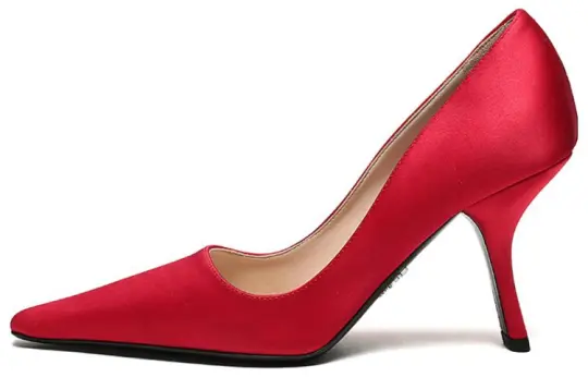 PRADA Satin Pumps 'Fiery Red' Women's