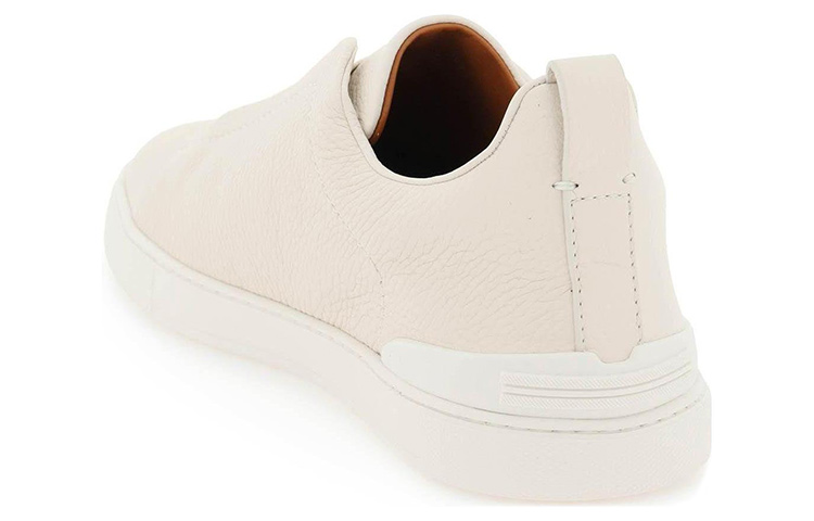 Zegna Grained-leather Low-top Sneakers