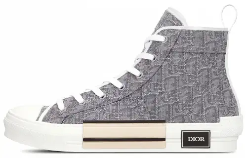 DIOR B23 High Top Ruthenium Colored Oblique Jacquard