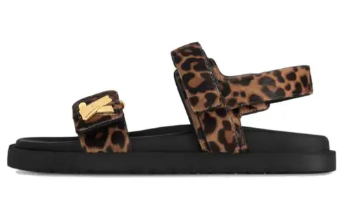 LOUIS VUITTON Sunset Beach Sandals Women's Tea Umber