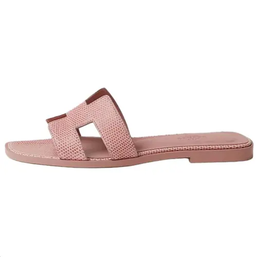 HERMES Oran Slide Slippers Women's Pink