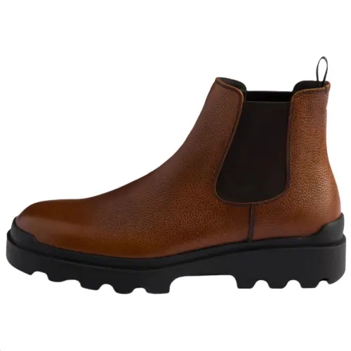 PRADA Ankle Length Chelsea Boots 3.6cm Men's Brown