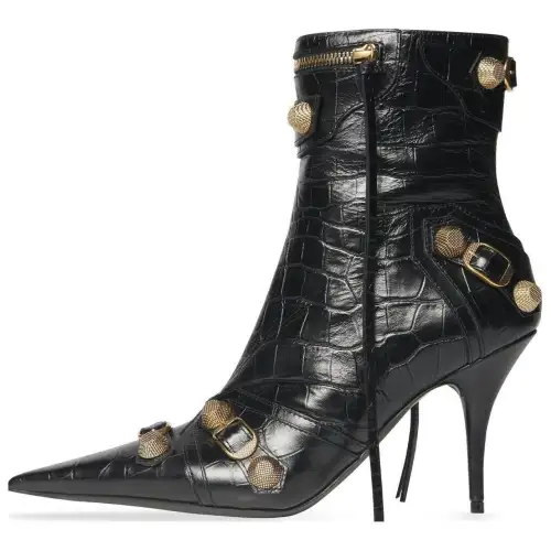 Balenciaga Cagole 90mm Leather Ankle Boots