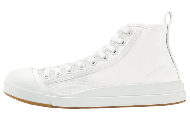 Bottega Veneta Vulcan High top Stylish Skateboarding Shoes Women's White