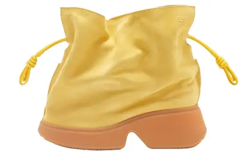 LOEWE Flamenco Suede Ankle Boots Women's Yellow