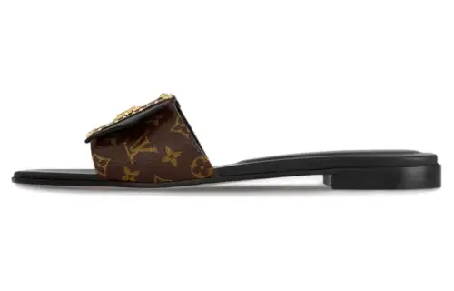 LOUIS VUITTON Slide Slippers Women's Brown