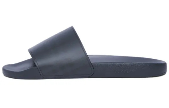 Burberry Embossed Logo Slides Dark Blue