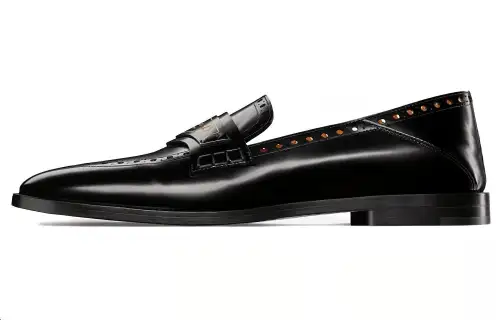 DIOR Boy Cow Leather Loafers Women's Black