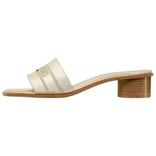 DIOR Dway Slide Slippers 3.5cm Women's White Gold