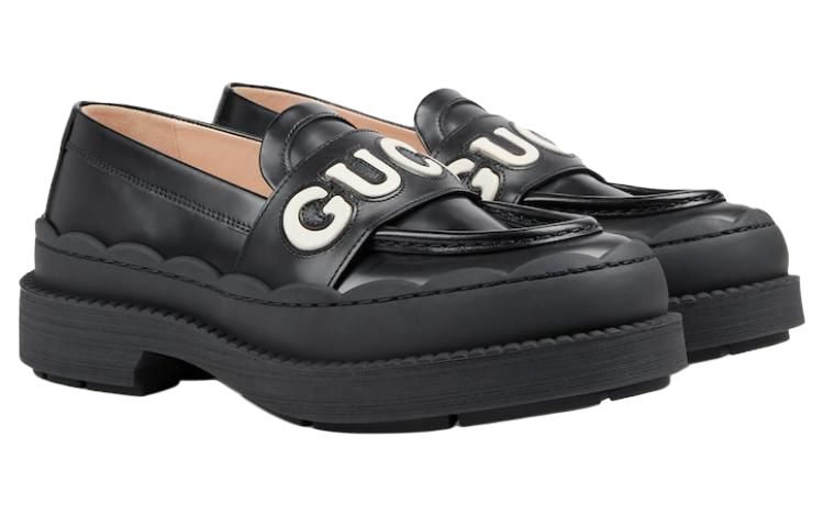 Женские лоферы Gucci (черные) — фото 3