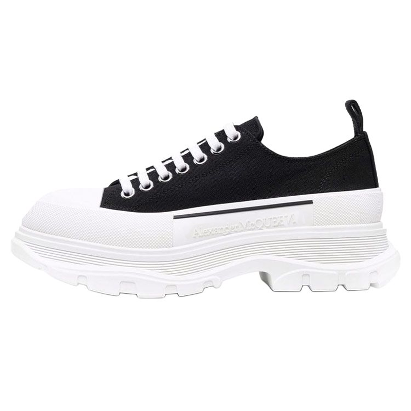 Мужские ботинки Alexander McQueen Tread Slick (бело-черные)