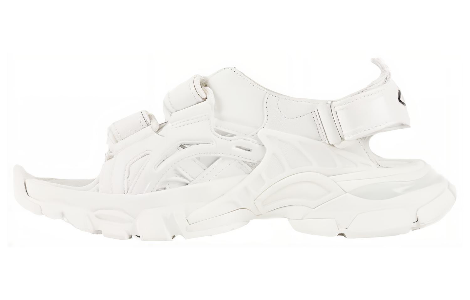 Balenciaga Paris Family Track breathable beach sandals women's white