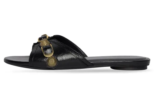 Balenciaga Cagole Slide Slippers Women's Black