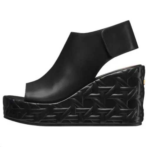 DIOR Attitude Dior One Strap Sandals 9.5cm Women's Black