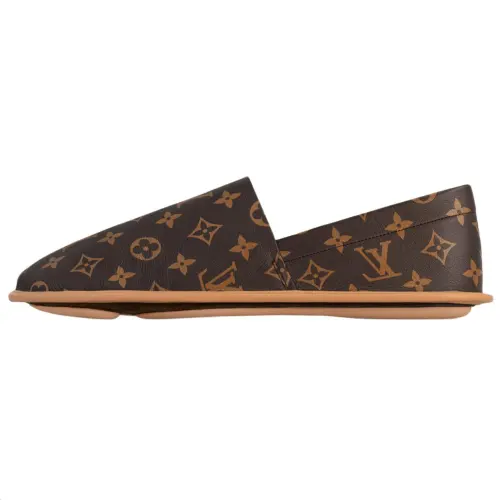 LOUIS VUITTON Traveller Cow Leather Casual Shoes Men's Brown