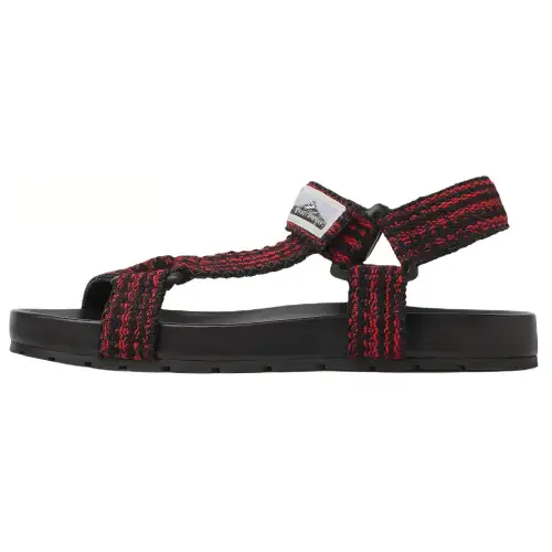 Bottega Veneta Beach Sandals Men's Red Black