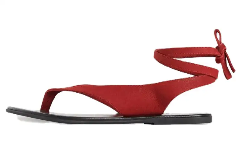 THE ROW Cow Leather Beach Sandals Women's Poppy