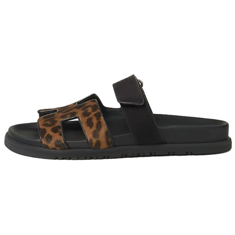 HERMES Chypre Slide Slippers 1.2cm Women's Black