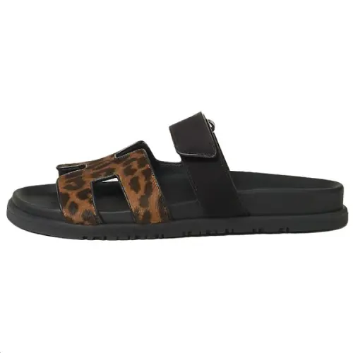 HERMES Chypre Slide Slippers 1.2cm Women's Black