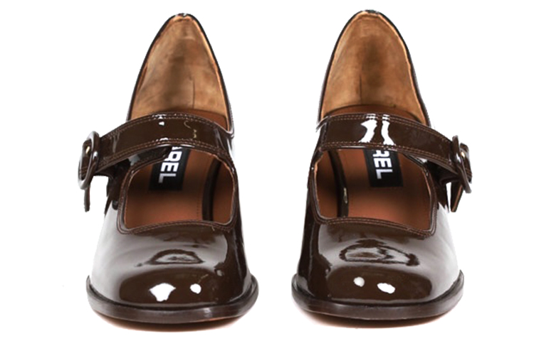 Carel Caren Chunky Heel Mary Jane Shoes Women's Chocolate