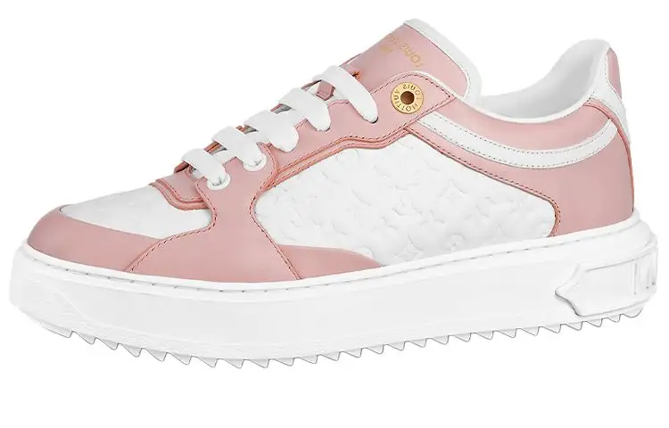 LOUIS VUITTON Time Out Sneakers 'White Mini Monogram Pink' Women's