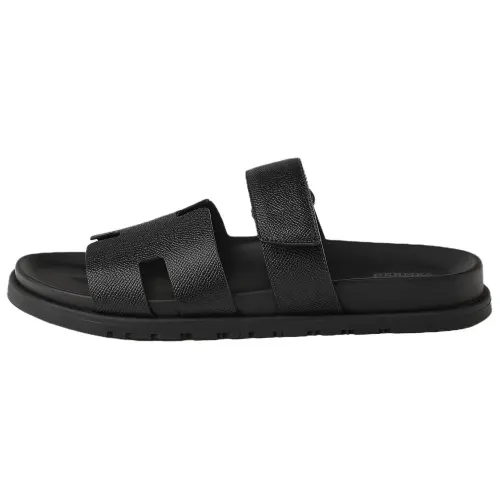 HERMES Chypre Slide Slippers 1.2cm Men's Black