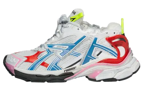 Balenciaga Runner Sneakers 'White Blue Red Mesh And Nylon'