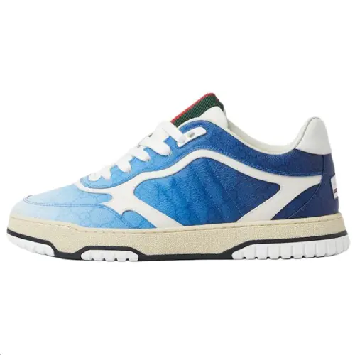 GUCCI Re Web Low top Skateboard Shoes Men's Blue