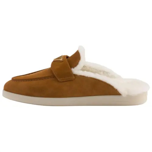 PRADA Closed Toe Slippers Women's Brown