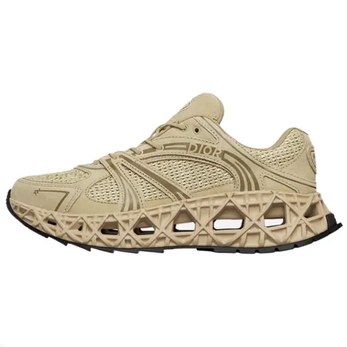 DIOR B35 NXXT Cow Split Leather Low top Casual Shoes Men's Beige Limited Edition Numbered Edition