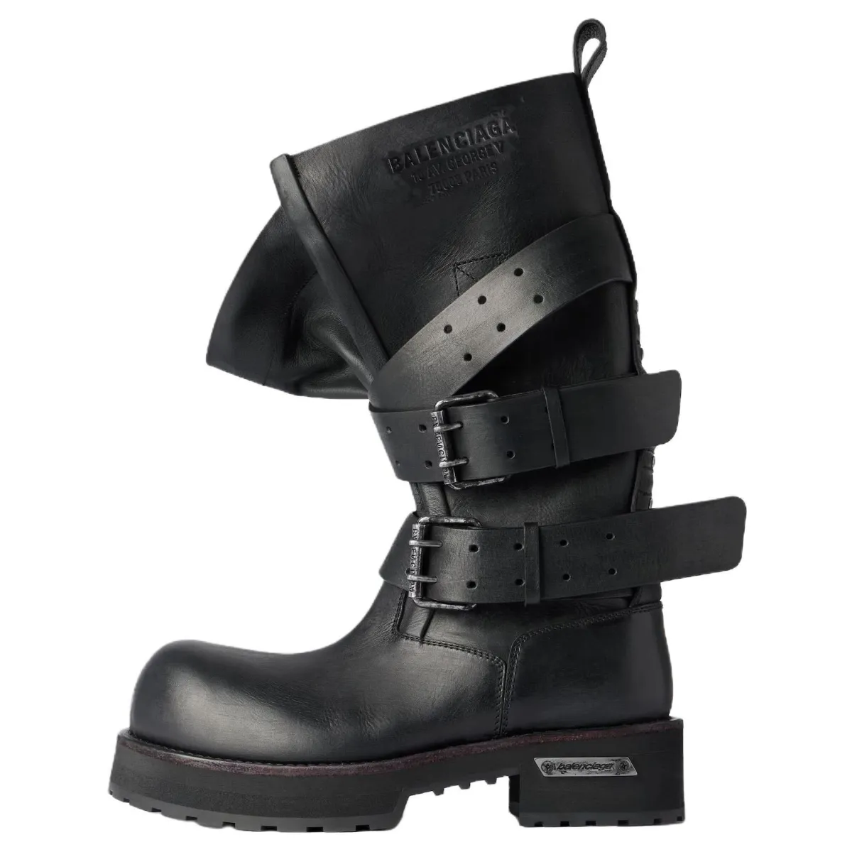 Balenciaga Venom Calfskin Knee high Boots Women's Black
